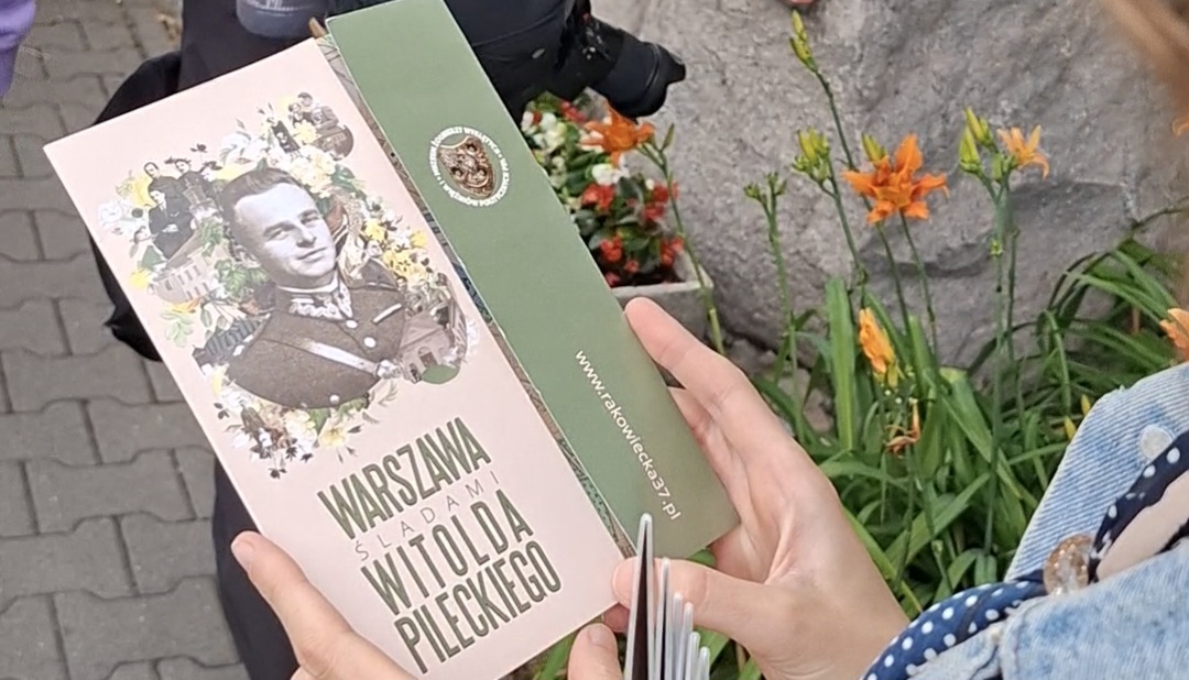 Mapka spaceru śladami Witolda Pileckiego przygotowana przez Muzeum Żołnierzy Wyklętych i Więźniów Politycznych PRL.