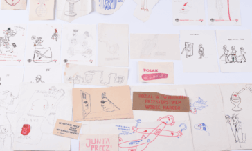 Pamiątki przekazane do muzeum w 20025 r. Zbiór rysunków satyrycznych.