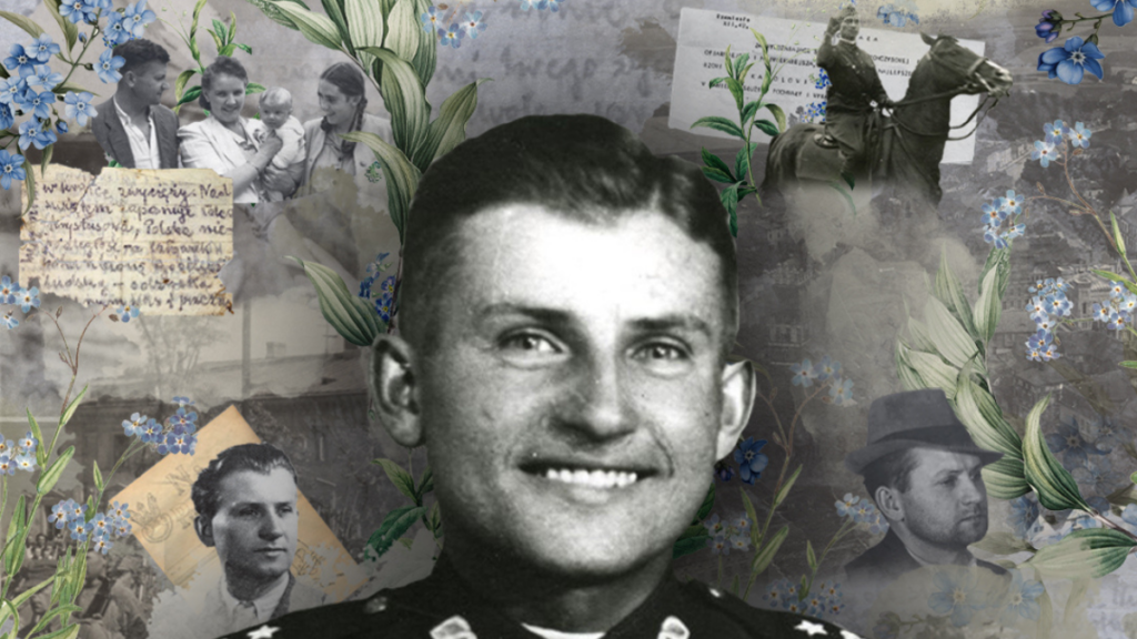 Grafika przedstawiająca ppłk Łukasza Cieplińskiego, prezesa IV Zarządu Głównego WiN.